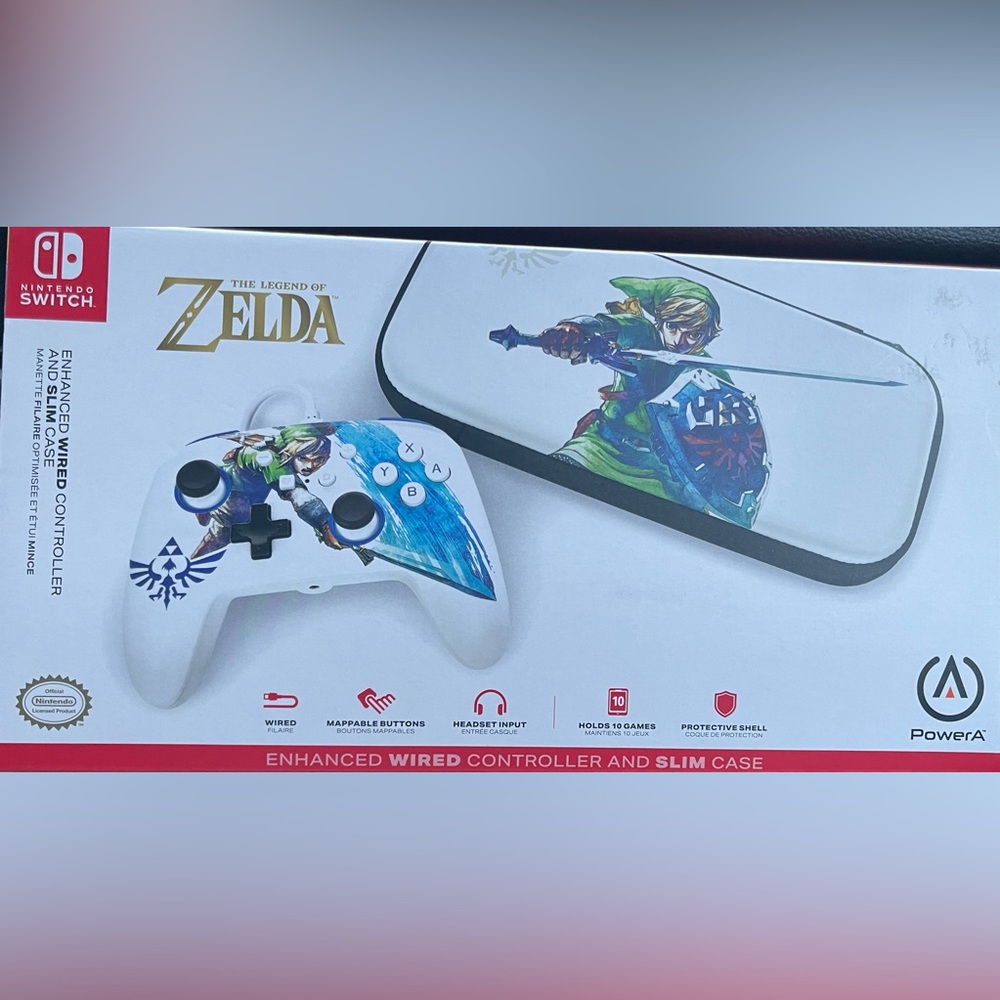 Nintendo switch Zelda controller and case set